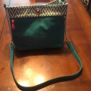 Beautiful turquoise SAS, 100% leather purse.